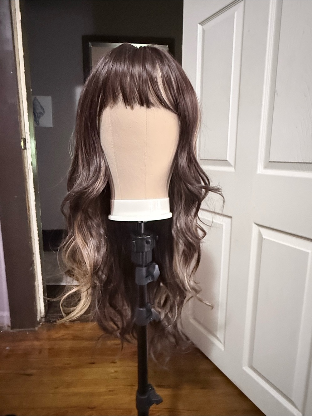 DWY Loni plus dark brown bionic silk top